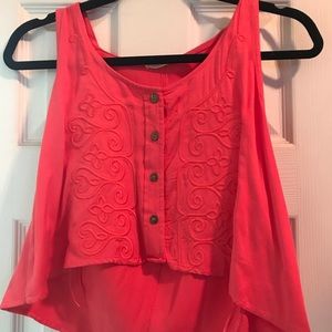Button down tank top
